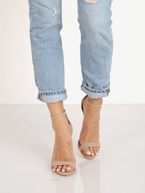 SCHUTZ Shoes - Schutz Cadey-Lee Beige Suede Heel Sandals